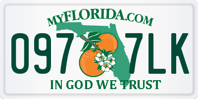 FL license plate 0977LK