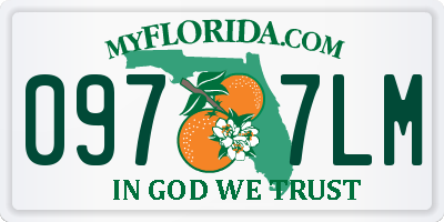 FL license plate 0977LM