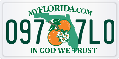 FL license plate 0977LO