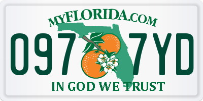 FL license plate 0977YD