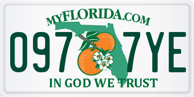 FL license plate 0977YE