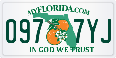 FL license plate 0977YJ