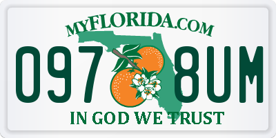 FL license plate 0978UM