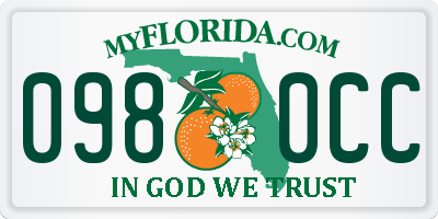 FL license plate 0980CC