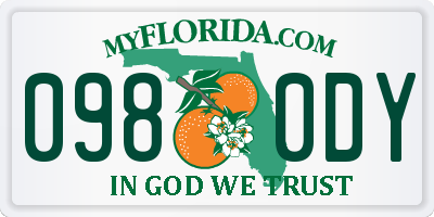 FL license plate 0980DY