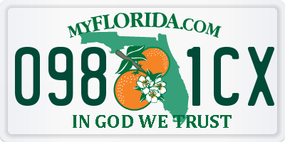 FL license plate 0981CX