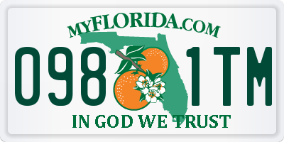 FL license plate 0981TM