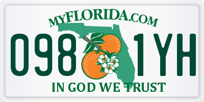 FL license plate 0981YH