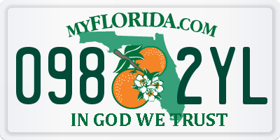FL license plate 0982YL