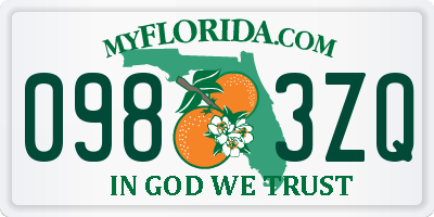 FL license plate 0983ZQ