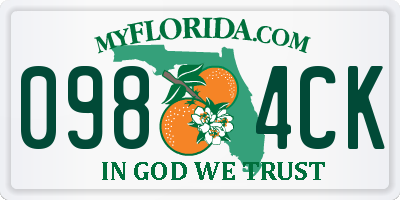 FL license plate 0984CK
