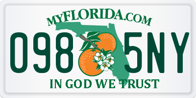 FL license plate 0985NY