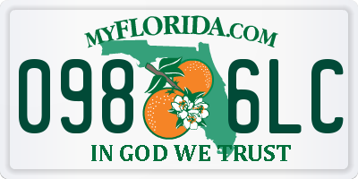 FL license plate 0986LC