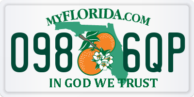 FL license plate 0986QP