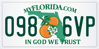 FL license plate 0986VP