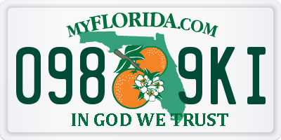 FL license plate 0989KI