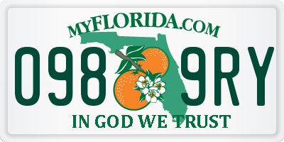 FL license plate 0989RY