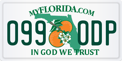 FL license plate 0990DP