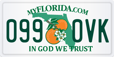 FL license plate 0990VK
