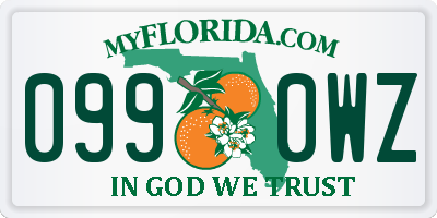 FL license plate 0990WZ