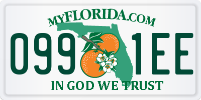 FL license plate 0991EE