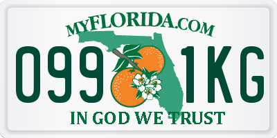 FL license plate 0991KG