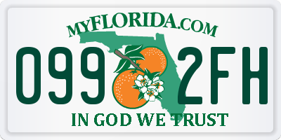 FL license plate 0992FH