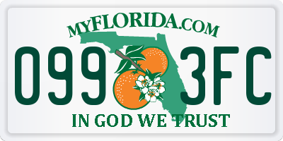 FL license plate 0993FC