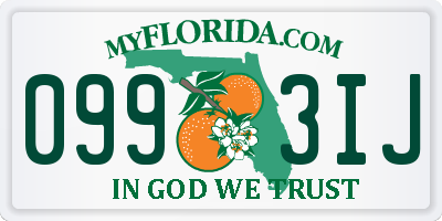 FL license plate 0993IJ