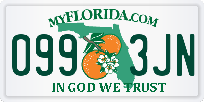FL license plate 0993JN