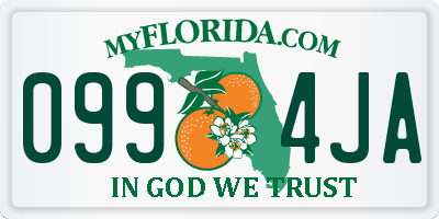 FL license plate 0994JA