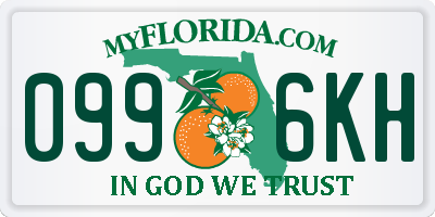 FL license plate 0996KH