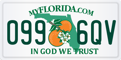 FL license plate 0996QV