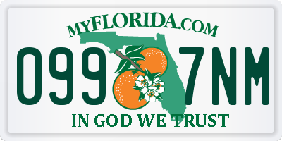 FL license plate 0997NM