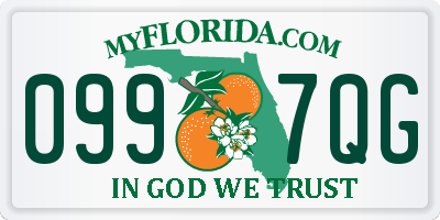 FL license plate 0997QG