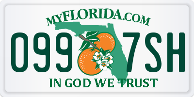 FL license plate 0997SH