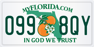 FL license plate 0998QY