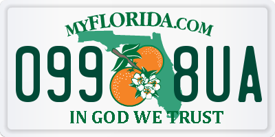 FL license plate 0998UA