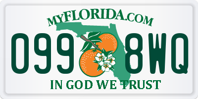 FL license plate 0998WQ