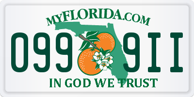 FL license plate 0999II