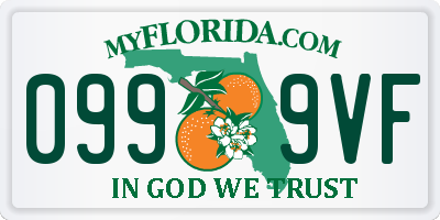 FL license plate 0999VF