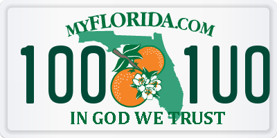 FL license plate 1001UO