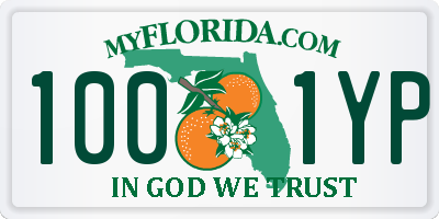 FL license plate 1001YP