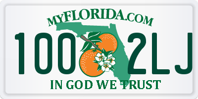 FL license plate 1002LJ