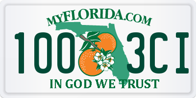 FL license plate 1003CI