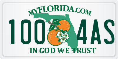 FL license plate 1004AS