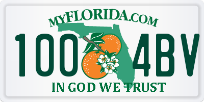 FL license plate 1004BV