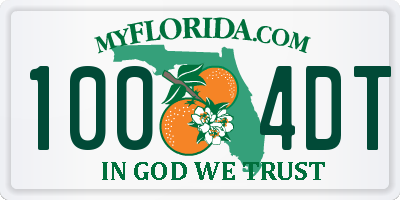 FL license plate 1004DT