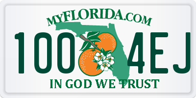 FL license plate 1004EJ