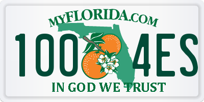 FL license plate 1004ES